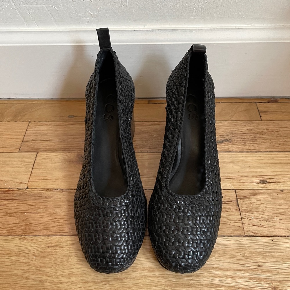 COS Woven Leather Heels